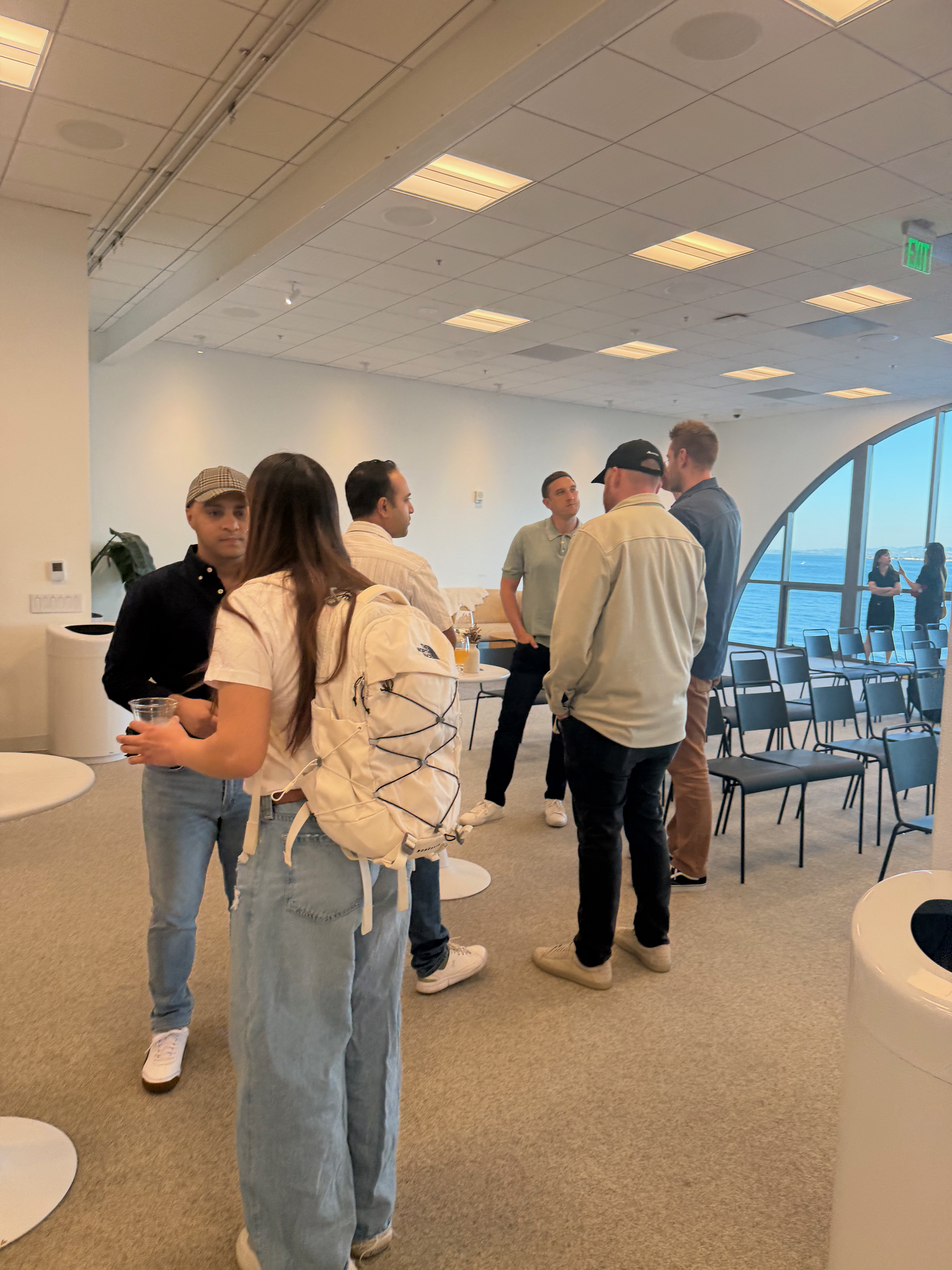 Networking at Shack15 — discussing startup challenges in the Japanese market